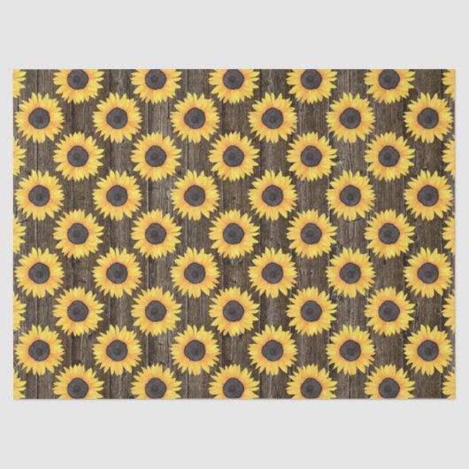 Stevige zonnebloemen, bruin papier (Voorkant)