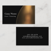 Stevige Zwarte Kromme over Warme Vage Lichte Foto Visitekaartje (Voorkant / Achterkant)