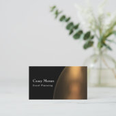 Stevige Zwarte Kromme over Warme Vage Lichte Foto Visitekaartje (Staand voorkant)