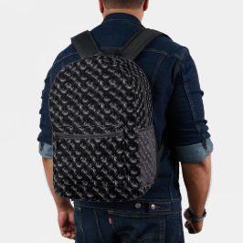 Stevige Zwarte Leren Look Rugzak