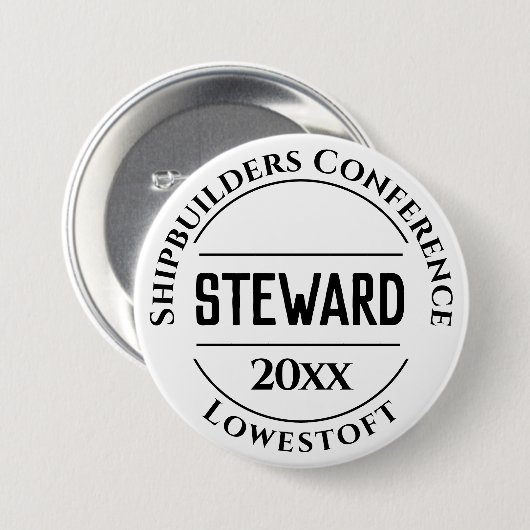 Steward Badge Button (Voorkant /achterkant)