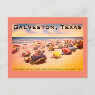 Steward Beach, Galveston, Texas Briefkaart