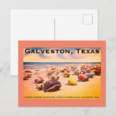 Steward Beach, Galveston, Texas Briefkaart (Voorkant / Achterkant)