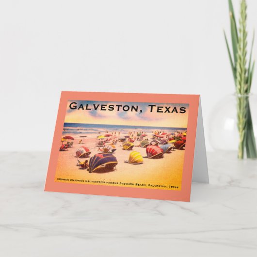 Steward Beach, Galveston, Texas Feestdagen Kaart (Voorkant)