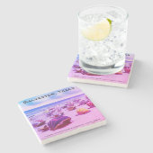 Steward Beach, Galveston, Texas Stenen Onderzetter (Zijkant)