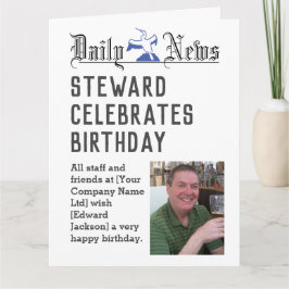 Steward Birthday Kaart om persoonlijke gegevens aa