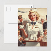  steward pin-up briefkaart (Voorkant / Achterkant)