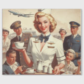  steward pin-up cadeaupapier (Vlak)