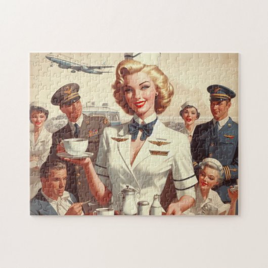 steward pin-up legpuzzel (Horizontaal)