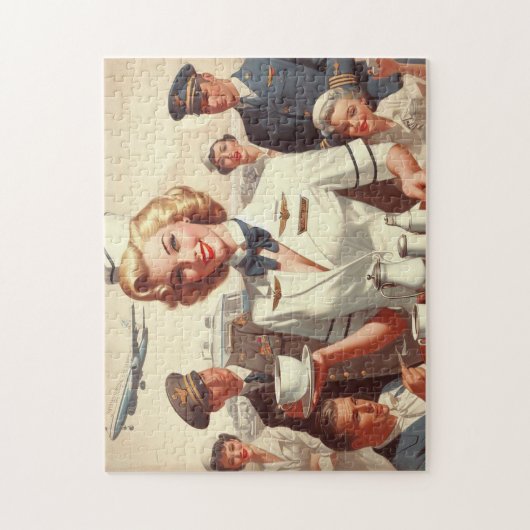  steward pin-up legpuzzel (Verticaal)