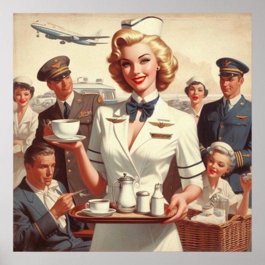 steward pin-up poster (Voorkant)