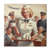  steward pin-up tegeltje (Voorkant)