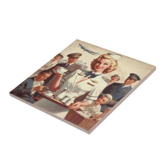  steward pin-up tegeltje (Zijkant)