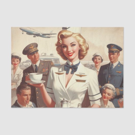 steward pin-up tissuepapier (Voorkant)