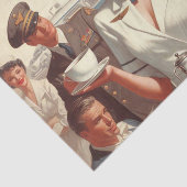 steward pin-up tissuepapier (Detail)