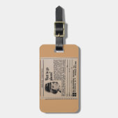  Stewardess Advertisement Bagagelabel (Voorkant verticaal)