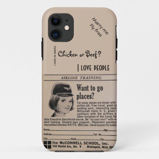 stewardess Airline Attendant Case-Mate iPhone Case (Achterkant)