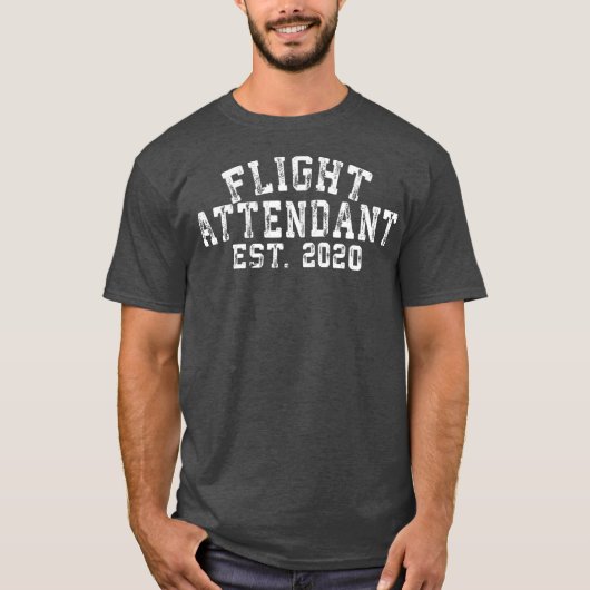 Stewardess EST 2020 Nieuwe stewardess T-shirt (Voorkant)