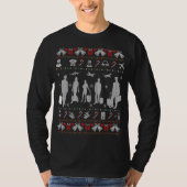 Stewardess Flight Attendant Ugly KerstSweater T-shirt (Voorkant)