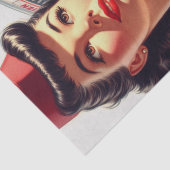 stewardess illustratie tissuepapier (Detail)