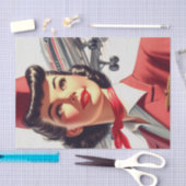 stewardess illustratie tissuepapier (Craft)