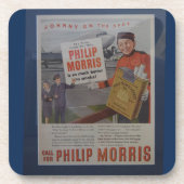  Stewardess Pilot Cigarette Advertisement Bier Onderzetter (Voorkant)