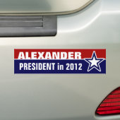 Stewart Alexander in 2012 Bumpersticker (Op auto)