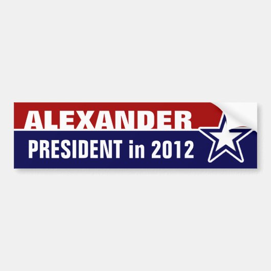 Stewart Alexander in 2012 Bumpersticker (Voorkant)