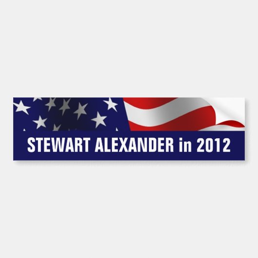 Stewart Alexander in 2012 Bumpersticker (Voorkant)