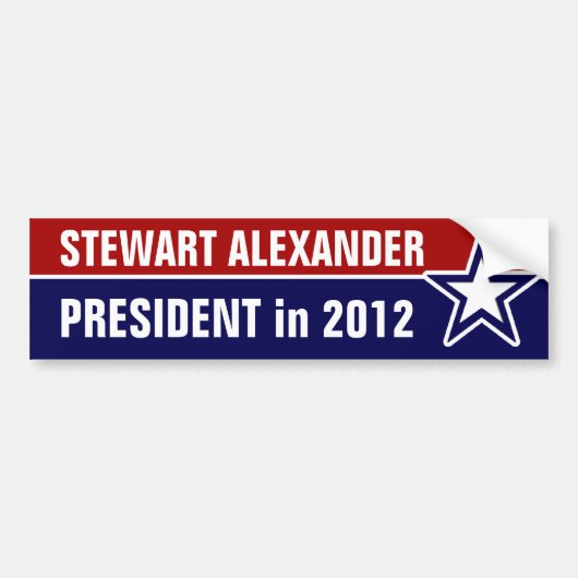Stewart Alexander in 2012 Bumpersticker (Voorkant)