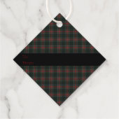 Stewart Black Modern Original Scottish Tartan Bedankjes Labels (Achterkant)