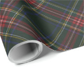 Stewart Black Modern Original Scottish Tartan Cadeaupapier (Rol Hoek)
