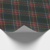 Stewart Black Modern Original Scottish Tartan Cadeaupapier (Hoek)