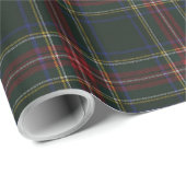 Stewart Black Modern Original Scottish Tartan Cadeaupapier (Rol Hoek)
