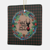 Stewart Black Modern Original Scottish Tartan Keramisch Ornament (Links)