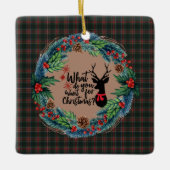 Stewart Black Modern Original Scottish Tartan Keramisch Ornament (Voorkant)
