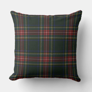 Stewart Black Modern Original Scottish Tartan Kussen