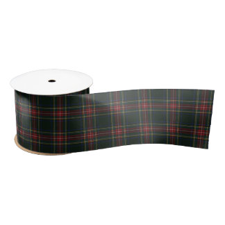 Stewart Black Modern Original Scottish Tartan Satijnen Lint