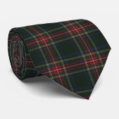 Stewart Black Modern Original Scottish Tartan Stropdas (Opgerold)