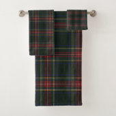 Stewart Black Modern Original Tartan Bad Handdoek (Insitu)