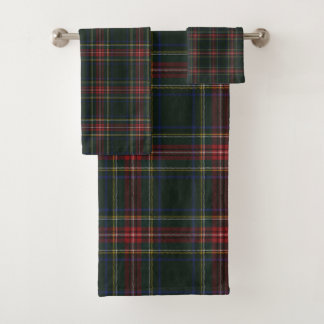 Stewart Black Modern Original Tartan Bad Handdoek
