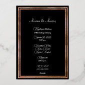 Stewart Black Modern Origineel Tartan Roze Goud Folie Uitnodiging (Achterkant)