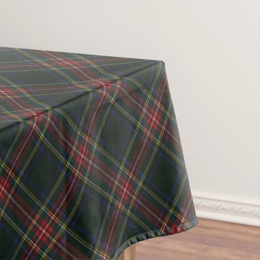 Stewart Black Modern Scottish Tartan Tafelkleed (Voorbeeld)