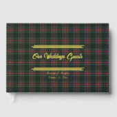 Stewart Black Original Scottish Tartan Gastenboek (Voorkant)
