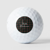 Stewart Black Original Scottish Tartan Golfballen (Voorkant)