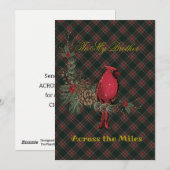 Stewart Black Scottish Tartan Brother Christmas  Feestdagenkaart (Voorkant / Achterkant)