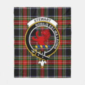 Stewart Black (Stuart) van Bute Clan Badge Tartan  Fleece Deken (Voorkant)