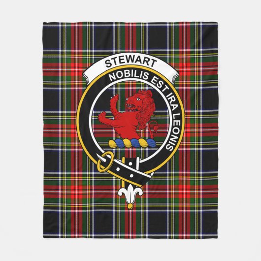 Stewart Black (Stuart) van Bute Clan Badge Tartan  Fleece Deken (Voorkant)