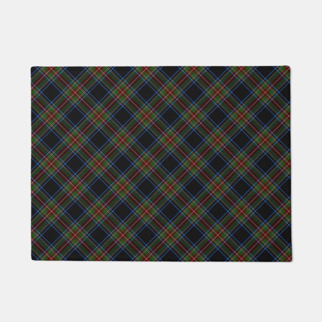 Stewart Black Tartan Deurmat (Voorkant)