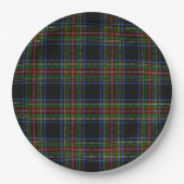 Stewart Black Tartan Papieren Bordje (Voorkant)